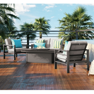 Homecrest Sutton Patio Set with Mode Fire Pit Table - HC-SUTTON-SET5