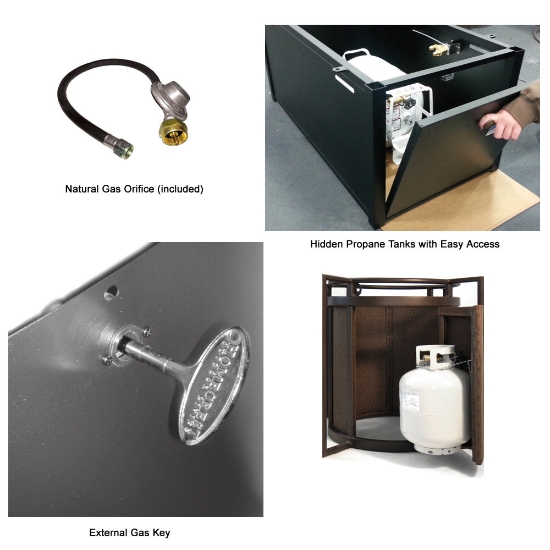 Propane or gas fire pit