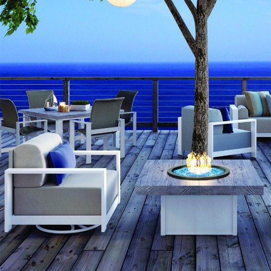 Aluminum base wood top