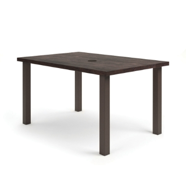 Homecrest Timber 62" x 42" Rectangular Balcony Post Base Table with Umbrella Hole - 254262BTM