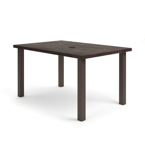 Homecrest Timber 62" x 42" Rectangular Balcony Post Base Table with Umbrella Hole - 254262BTM
