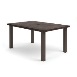 Homecrest Timber 62" x 42" Rectangular Cafe Post Base Table with Umbrella Hole - 254262FTM