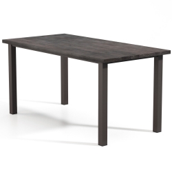Homecrest Timber 84" x 42" Rectangular Bar Post Base Table - No Umbrella Hole - 254284BRTMNU