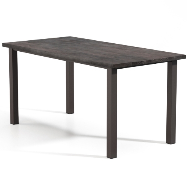 Homecrest Timber 84" x 42" Rectangular Bar Post Base Table - No Umbrella Hole - 254284BRTMNU