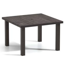Homecrest Timber 42" Square Dining Post Base Table with Umbrella Hole - 2542SDTM