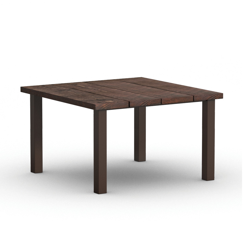 Homecrest Timber 48" Square Cafe Post Base Table - No Umbrella Hole - 2548SFTMNU