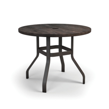 Homecrest Timber 42" Round Balcony Universal Base Table with Umbrella Hole - 3742RBTM