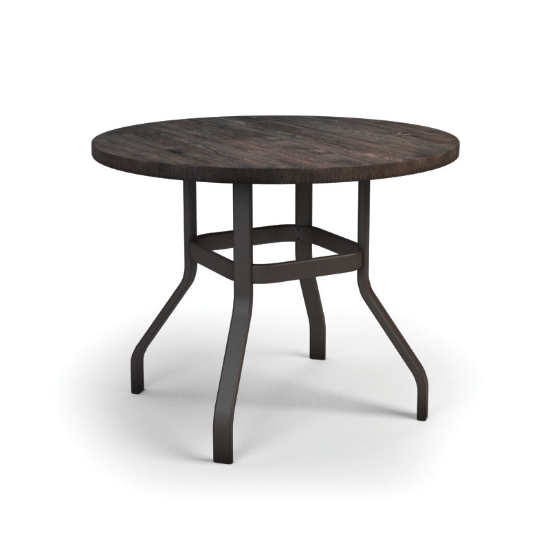 Homecrest Timber 42" Round Balcony Universal Base Table - No Umbrella Hole - 3742RBTMNU