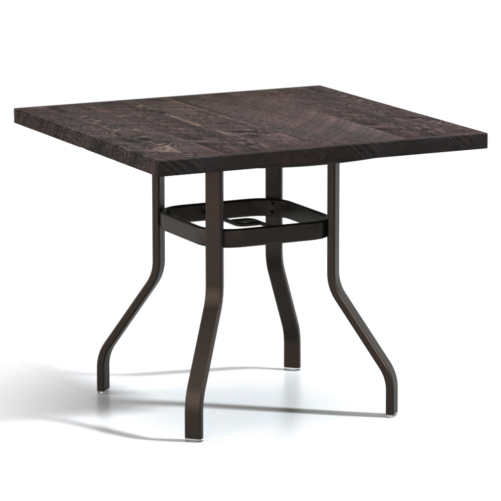 Homecrest Timber 42" Square Balcony Universal Base Table - No Umbrella Hole - 3742SBTMNU