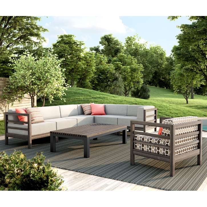 Homecrest Willow Cushion HDPE Patio Sectional | HC-WILLOW-SET1