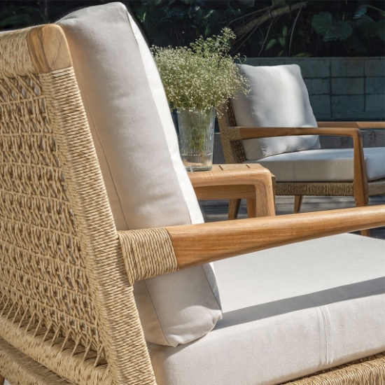 Kingsley Bate Barcelona Deep Seating Settee side