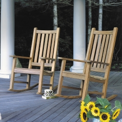 Kingsley Bate Charleston Teak Rocking Chair Set for 2