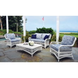 Kingsley Bate Chatham White Wicker Patio Set - KB-CHATHAM-SET1