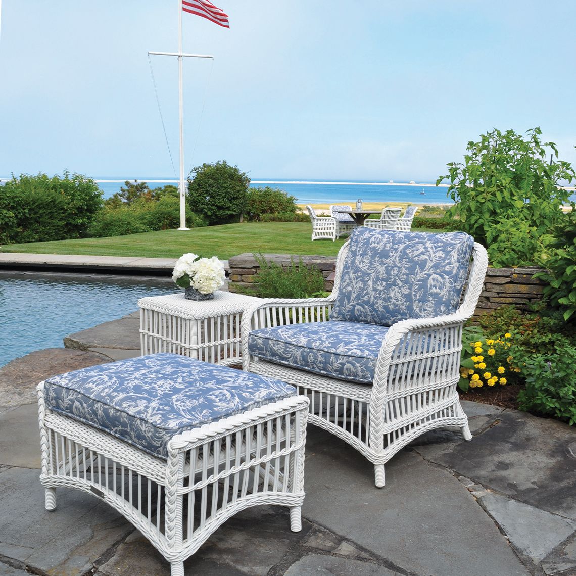 Kingsley Bate Chatham Lounge Chair and Ottoman - KB-CHATHAM-SET4