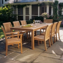 Kingsley Bate Chelsea Teak Dining Set for 8 - KB-CHELSEA-SET3