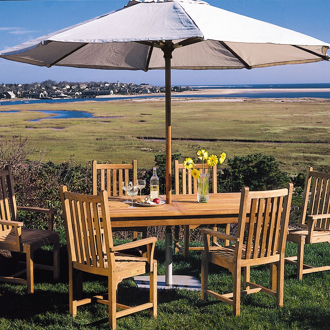 Kingsley Bate Classic Teak Patio Dining Set - KB-CLASSIC-SET5