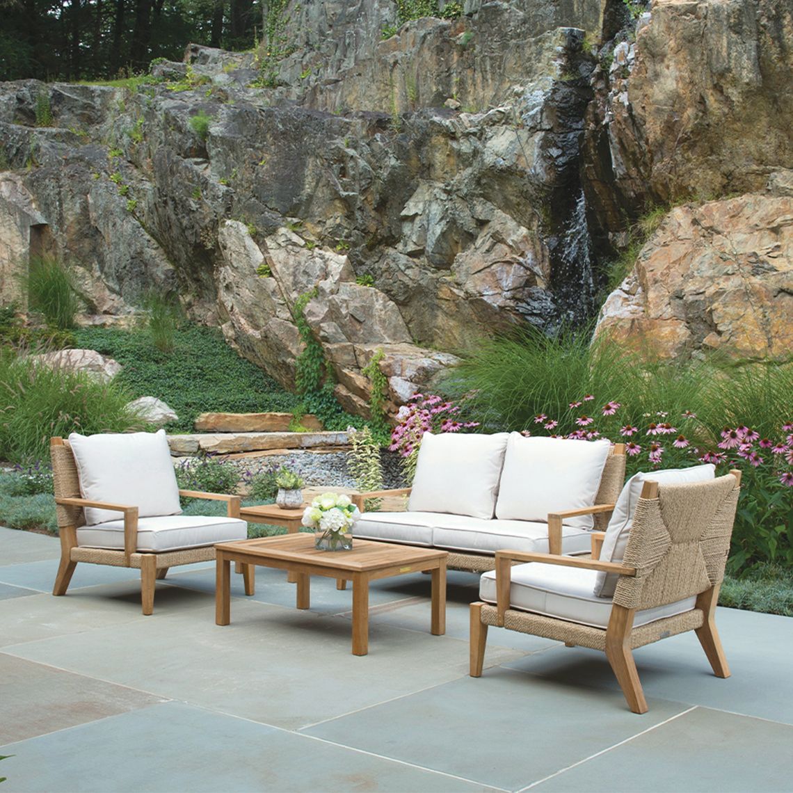 Kingsley Bate Hadley Teak and Rope Patio Set - KB-HADLEY-SET1
