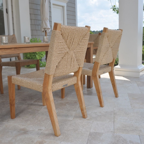 Hadley Teak Patio Dining Set for 6 back