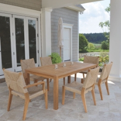 Kingsley Bate Hadley Teak Patio Dining Set for 6 - KB-HADLEY-SET2