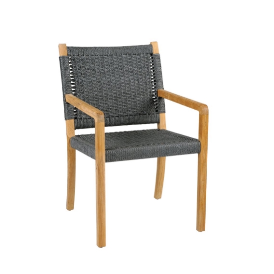 Kingsley Bate Hudson Dining Armchairs charcoal
