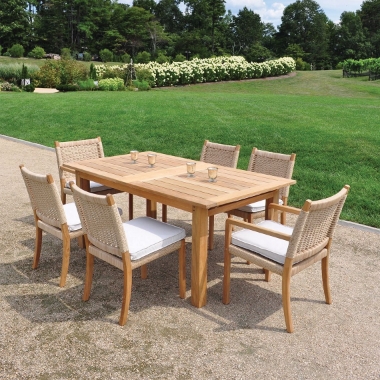 Kingsley Bate Hudson Teak Outdoor Dining Set - KB-HUDSON-SET7