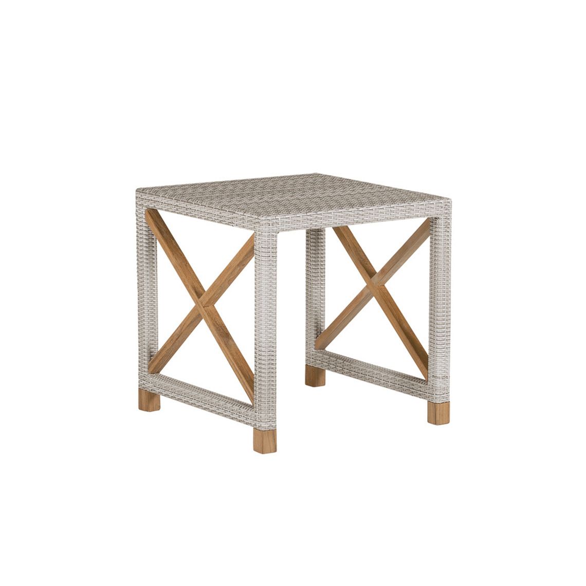 Kingsley Bate Jupiter 20" Square Side Table with Glass Top - JP20