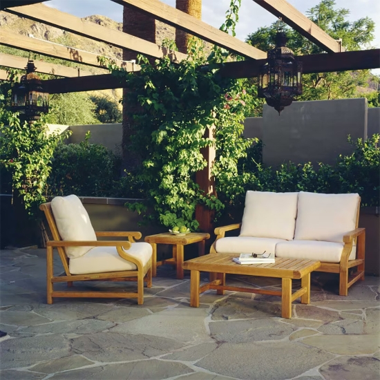 Nantucket Teak Settee and Lounge Chair Set