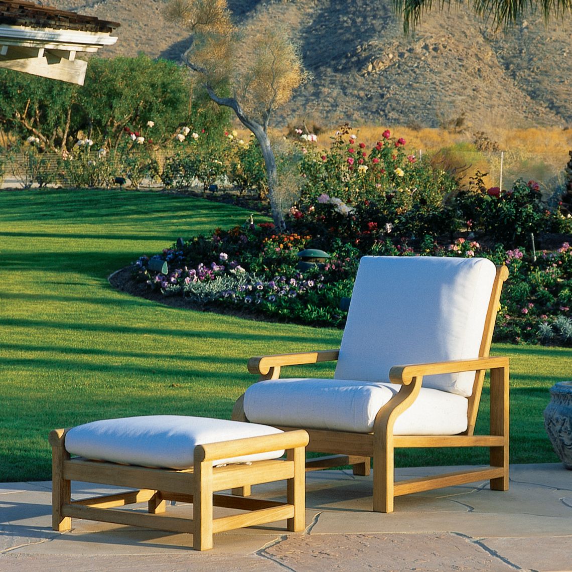 Kingsley Bate Nantucket Deep Seating Lounge Chair and Ottoman - KB-NANTUCKET-SET4