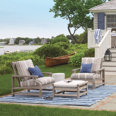Kingsley Bate Nantucket Teak Lounge Chair Set - KB-NANTUCKET-SET5