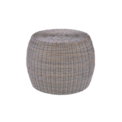 Kingsley Bate Ojai 24.5" Round Side Table with Glass - OA25