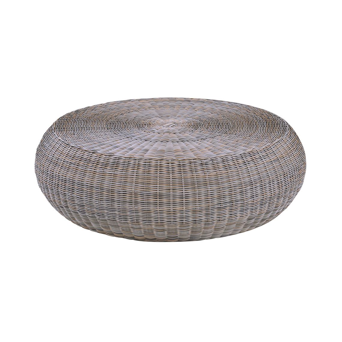 Kingsley Bate Ojai 50" Round Coffee Table with Glass - OA52