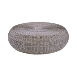 Kingsley Bate Ojai 50" Round Coffee Table with Glass - OA52