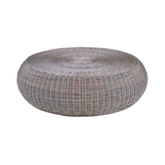 Kingsley Bate Ojai 50" Round Coffee Table with Glass - OA52