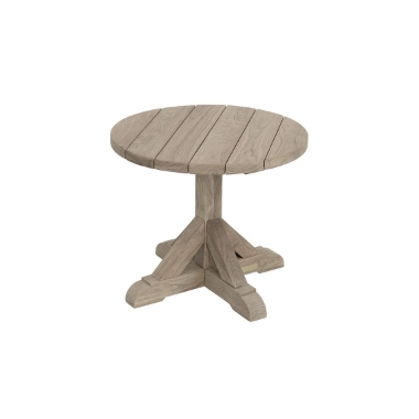 Kingsley Bate Provence 24" Round Side Table in Vintage Teak - PV24