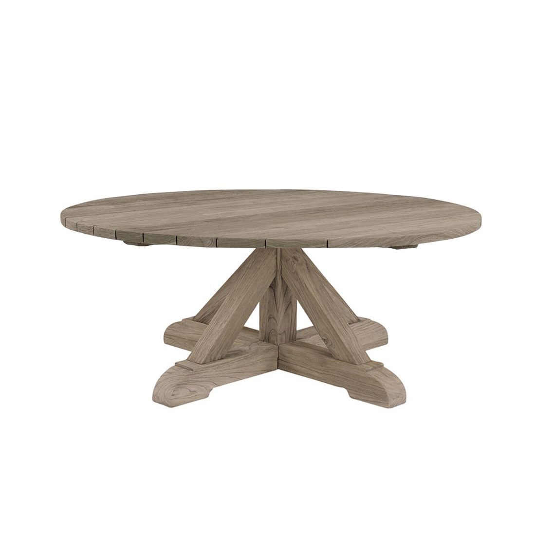 Kingsley Bate Provence 42" Round Coffee Table in Vintage Teak - PV42