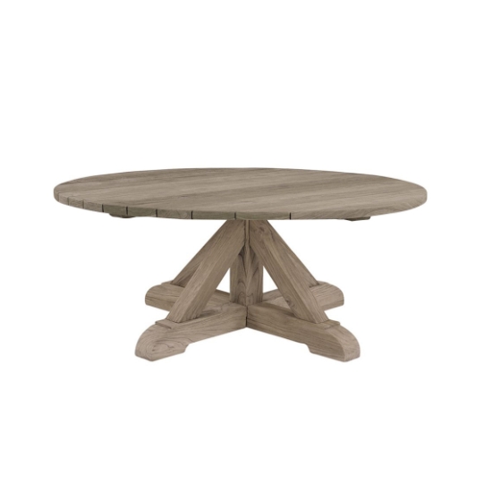 Kingsley Bate Provence 42" Round Coffee Table in Vintage Teak - PV42