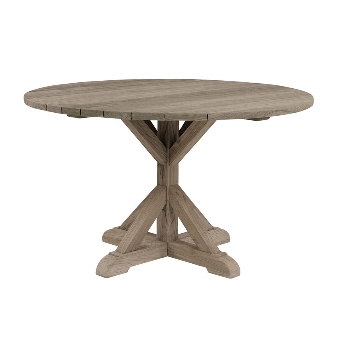 Kingsley Bate Provence 50" Round Dining Table in Vintage Teak - PV50