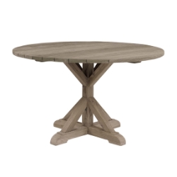 Kingsley Bate Provence 50" Round Dining Table in Vintage Teak - PV50