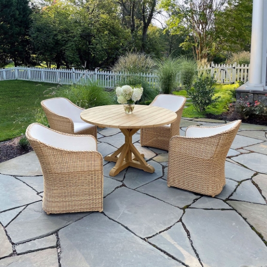 Provence 50" Round Teak Dining Table set