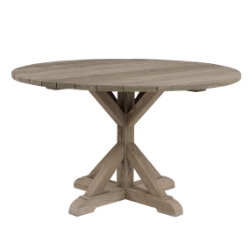Kingsley Bate Provence 59" Round Dining Table in Vintage Teak - PV59