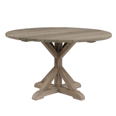 Kingsley Bate Provence 59" Round Dining Table in Vintage Teak - PV59
