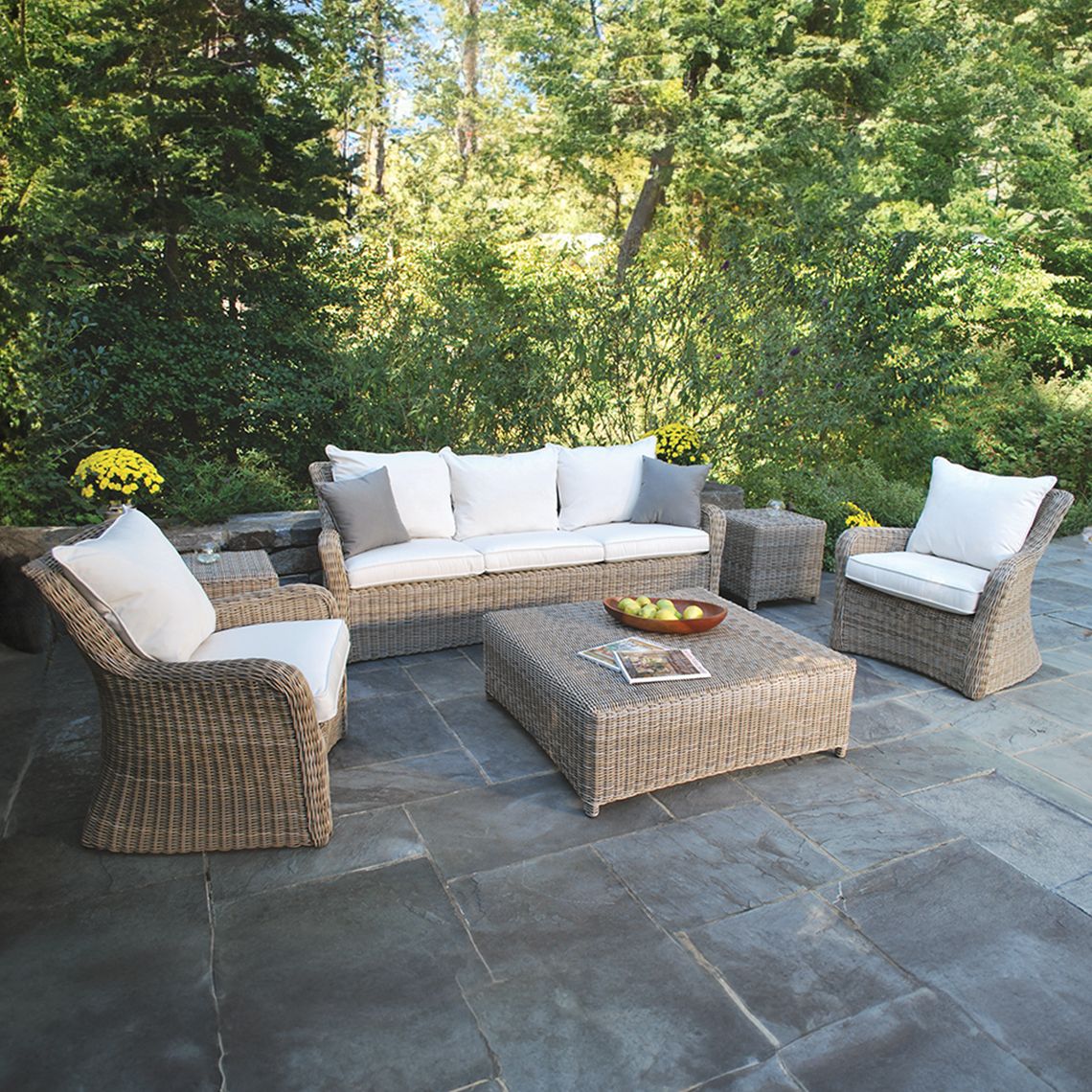 Kingsley Bate Sag Harbor Wicker Patio Set - KB-SAGHARBOR-SET3