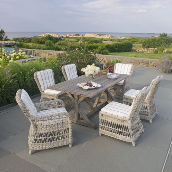 Southampton Wicker Patio Dining Set