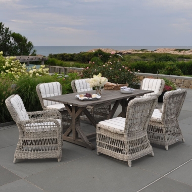 Kingsley Bate Southampton Wicker Patio Dining Set - KB-SOUTHAMPTON-SET2