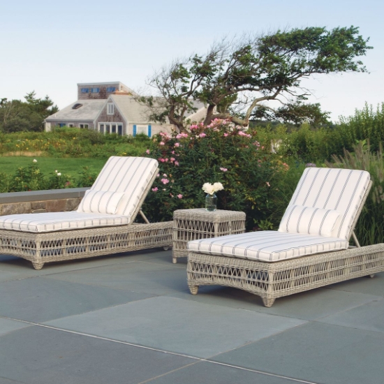 Southampton Wicker Chaise Lounge Set