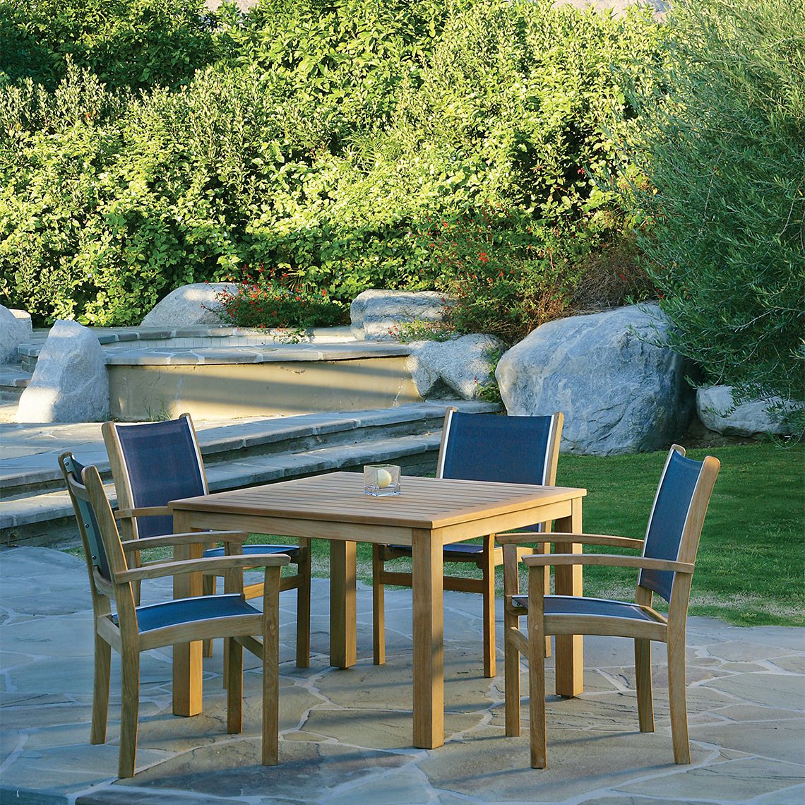 Kingsley Bate St. Tropez Square Teak Dining Set - KB-STTROPEZ-SET4