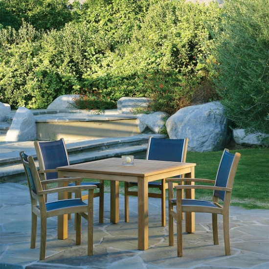 Kingsley Bate St. Tropez Square Teak Dining Set - KB-STTROPEZ-SET4