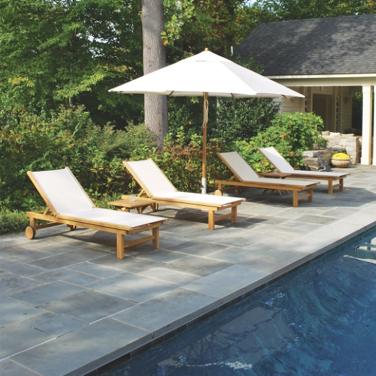 St. Tropez Set of 4 Adjustable Chaise Loungers