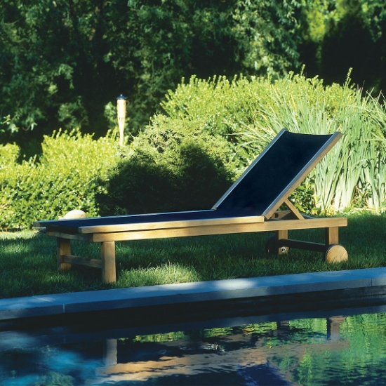 St. Tropez Adjustable Chaise Lounge with Wheels lifestyle