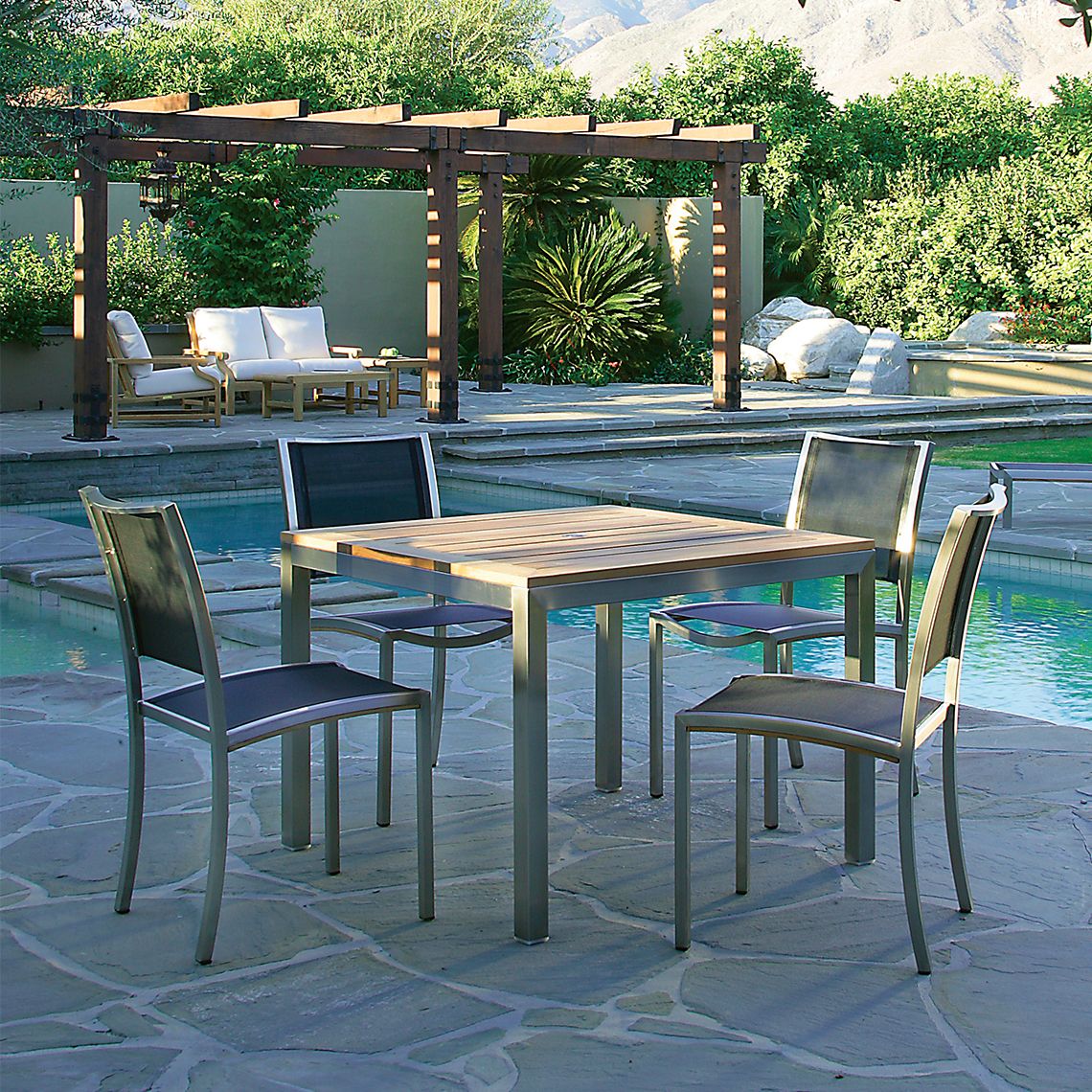 Kingsley Bate Tiburon Modern Square Dining Set - KB-TIBURON-SET1